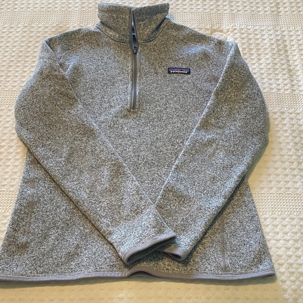 Patagonia Women's Gray better Sweater 1/4 zip pullover medium